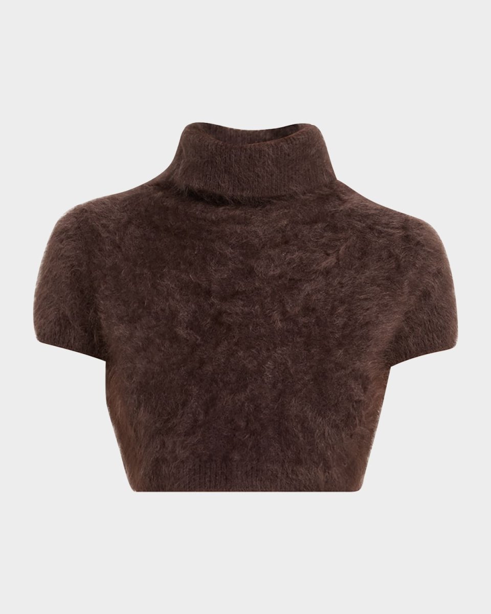 The Teddy Turtleneck Cropped Sweat